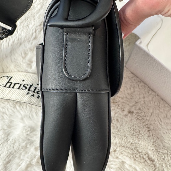Christian Dior Ultra Matte Calfskin Saddle Bag (Black) - Picture 11 of 16